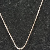 Vintage Healing Stone Polished Amethyst Pendant on Silver Rope Chain