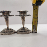 Antique Pair of Silver Candle Sticks