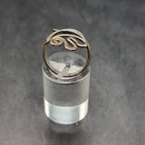 Vintage Silver Wired Squiggle Designed Ring Size N.