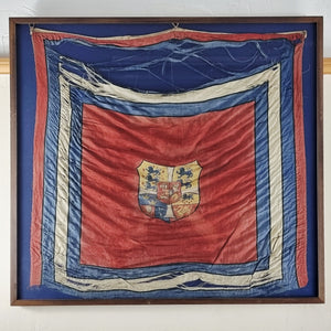 Rare Antique Mid 19th Century Silk Greece Royal Standard Flag