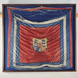 Rare Antique Mid 19th Century Silk Greece Royal Standard Flag