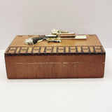Vintage Novelty Joseph Egg Double Barrelled Pistol Cigarette Box