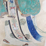 Large Antique Vintage Chinese Ancestor or Diety Watercolour On Paper