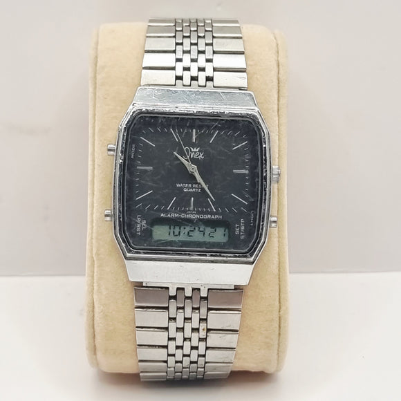 Vintage Inex Alarm Chronograph Quartz Wristwatch Digital Analogue Dual