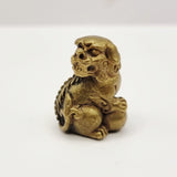 Collection of Bronze Antique Eastern Diety Buddhas Dorje Vajra and Dog of Foo