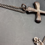 Vintage Silver Cross Pendant on Necklace