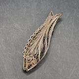 Four Vintage Silver and White Metal Wire Brooches