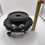 Antique Vintage Chinese Carved Hardwood Mahogany Stand