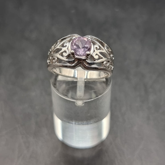 Vintage Aquamarine and Silver Ring Size N