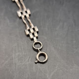 Three Silver Vintage Bracelets. Red Stone. Love Heart Locket Padlock.