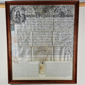 Antique 18th Century George I Velham Deed. British Museum Translation.