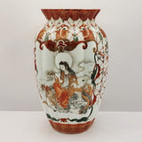 Pair of Antique Japanese Kutani Meiji Period Vases