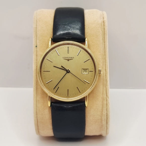 Vintage Gold Tone Longines Quartz Wristwatch