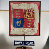 Rare 1837 Antique Royal Standard Silk Flag.