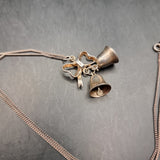 Vintage Silver Necklace and Bells Pendant.