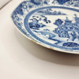 Antique 19th Century Chinese Blue and White Plate