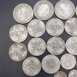 Collection of Pre 47 silver coins. Half Crowns, Shillings, Florin and Six Pence Coins