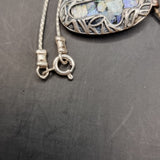 Vintage Roman Glass Cross Pendant Souvenir from the Holy Land