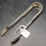 Antique 1824 Glasgow Silver Sugar Tongs Shell Pattern