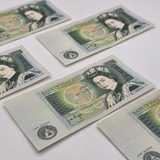 Bank of England Five Consecutive One Pound Banknotes