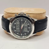 Large Gents dual Analogue and Digital Wristwatch Chronograph Calender Alarm Quartz