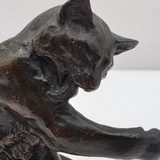 Vintage Bronze Cat Figurine
