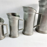 Set of 7 Etain 90 Pewter Measures From A Litre to A Centilitre.