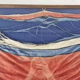 Rare Antique Mid 19th Century Silk Greece Royal Standard Flag
