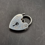 Two Vintage Silver Padlock Locket Love Heart Pendants 1975 and 1977 by LC