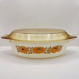 1970s Vintage Pyrex Casserole Lidded Dish
