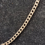 Vintage Silver Squared Curb Link Necklace 46cm 18 inches