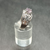 Vintage Aquamarine and Silver Ring Size N