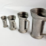 Set of 7 Etain 90 Pewter Measures From A Litre to A Centilitre.