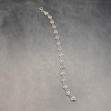 Three Silver Vintage Bracelets. Red Stone. Love Heart Locket Padlock.