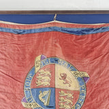 Antique Mid 19th Century Silk Royal Standard Flag Royal Coat of Arms