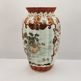 Pair of Antique Japanese Kutani Meiji Period Vases