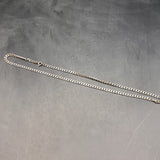 Vintage Silver Squared Curb Link Necklace 46cm 18 inches