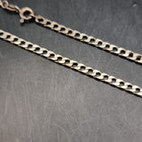 Vintage Silver Squared Curb Link Necklace 46cm 18 inches