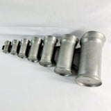Set of 7 Etain 90 Pewter Measures From A Litre to A Centilitre.