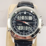 Large Gents dual Analogue and Digital Wristwatch Chronograph Calender Alarm Quartz