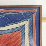 Rare Antique Mid 19th Century Silk Greece Royal Standard Flag