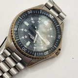 Zeon Water Resistant Quartz Black Bezel Black Face Gents Wristwatch