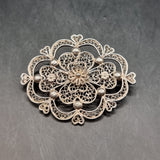 Vintage Collection of Four Silver Floral/ Flower Brooches