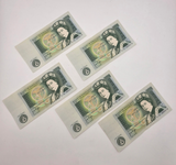 Bank of England Five Consecutive One Pound Banknotes