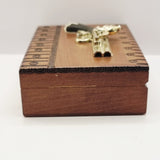 Vintage Novelty Joseph Egg Double Barrelled Pistol Cigarette Box