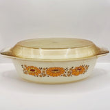 1970s Vintage Pyrex Casserole Lidded Dish