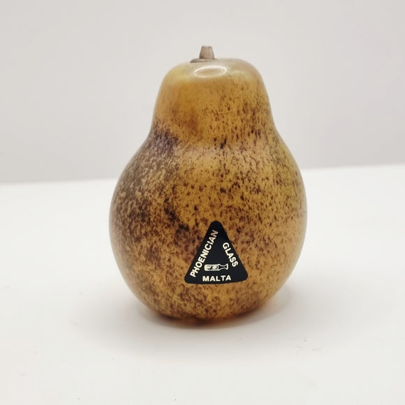 Vintage Phoenician Glass Malta pear Paperweight