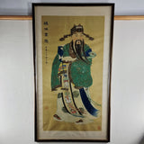Large Antique Vintage Chinese Ancestor or Diety Watercolour On Paper