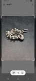 Vintage Sterling Silver Floral Brooch With Fitted Gems Branching Off The Leaves