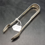 Antique 1824 Glasgow Silver Sugar Tongs Shell Pattern